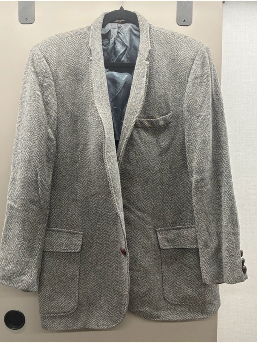 Haggar Men's Gray Herringbone Blazer